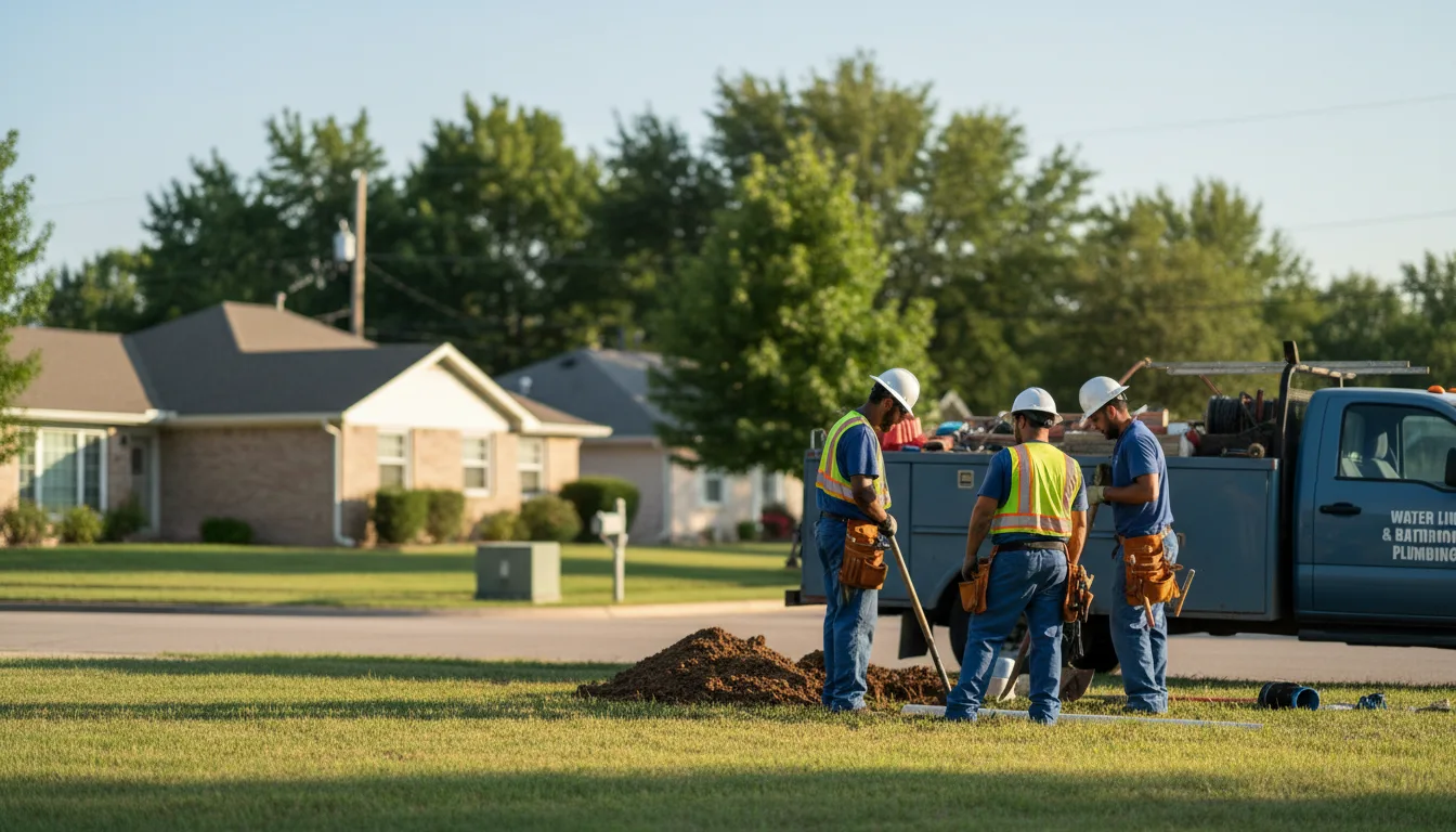 Residential water line and bathroom plumbing service in Ronks, PA